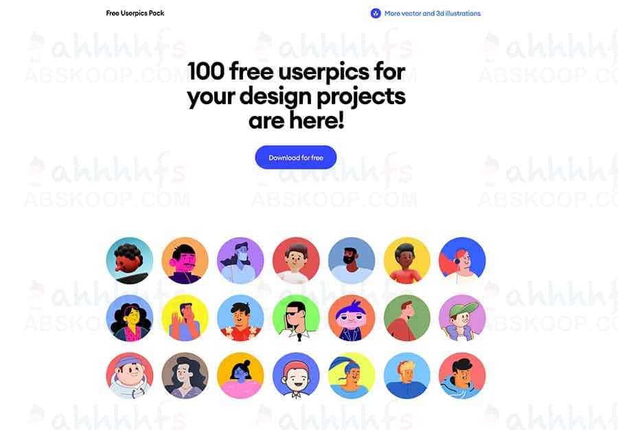 Free-Userpics-Pack：免费大头贴素材，完全矢量，兼容-Figma-可商用