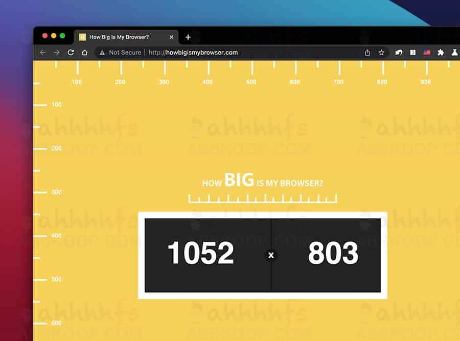 How Big Is My Browser：在线直接测量你浏览器大小